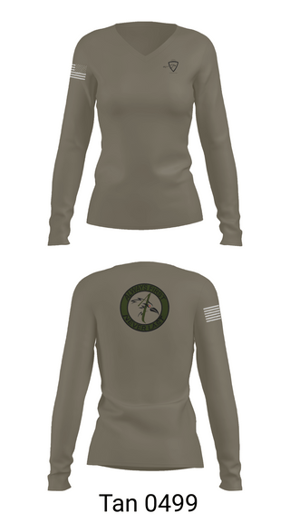 Womens Long Sleeve Vneck Shirt, 1055th Trans 1st Plt, National Guard, Teamtime, Team time, sublimation, custom sports apparel, team uniforms, spirit wear, spiritwear, sports uniforms, custom shirts, team store, custom team store, fundraiser sports, apparel fundraiser