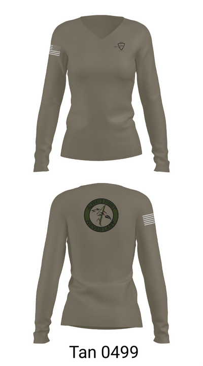 1055th Trans 1st Plt 68355484 Women's Long Sleeve V-neck Shirt - 73