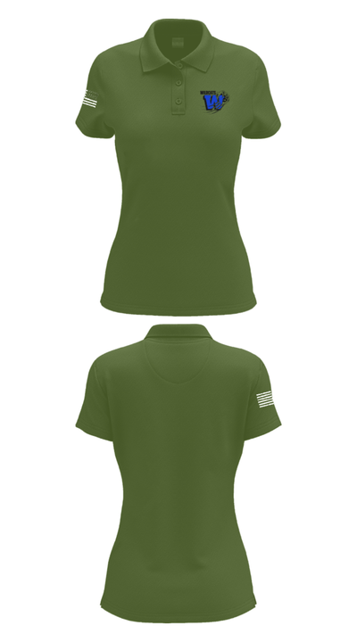 Clarksdale High School Basketball 83050417 Women's Short Sleeve Performance Polo  - 22