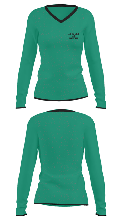 Alpha lawn and landscape 21925949 Women's Long Sleeve V-neck Shirt - 40