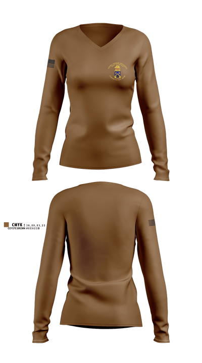 HHT 102 CAV 64031917 Women's Long Sleeve V-neck Shirt - 2