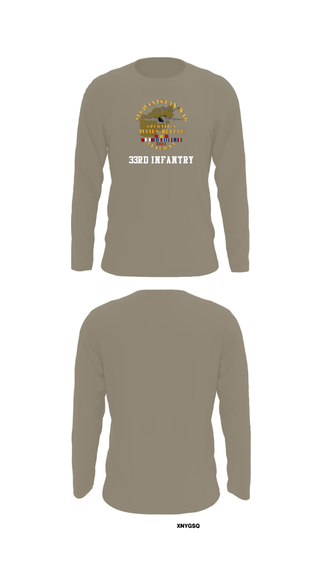 Long Sleeve Performance Shirt, 33rd Infantry, Army, Teamtime, Team time, sublimation, custom sports apparel, team uniforms, spirit wear, spiritwear, sports uniforms, custom shirts, team store, custom team store, fundraiser sports, apparel fundraiser