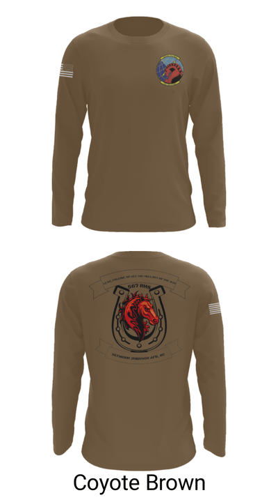 567 red horse 59779308 Long Sleeve Performance Shirt - 11