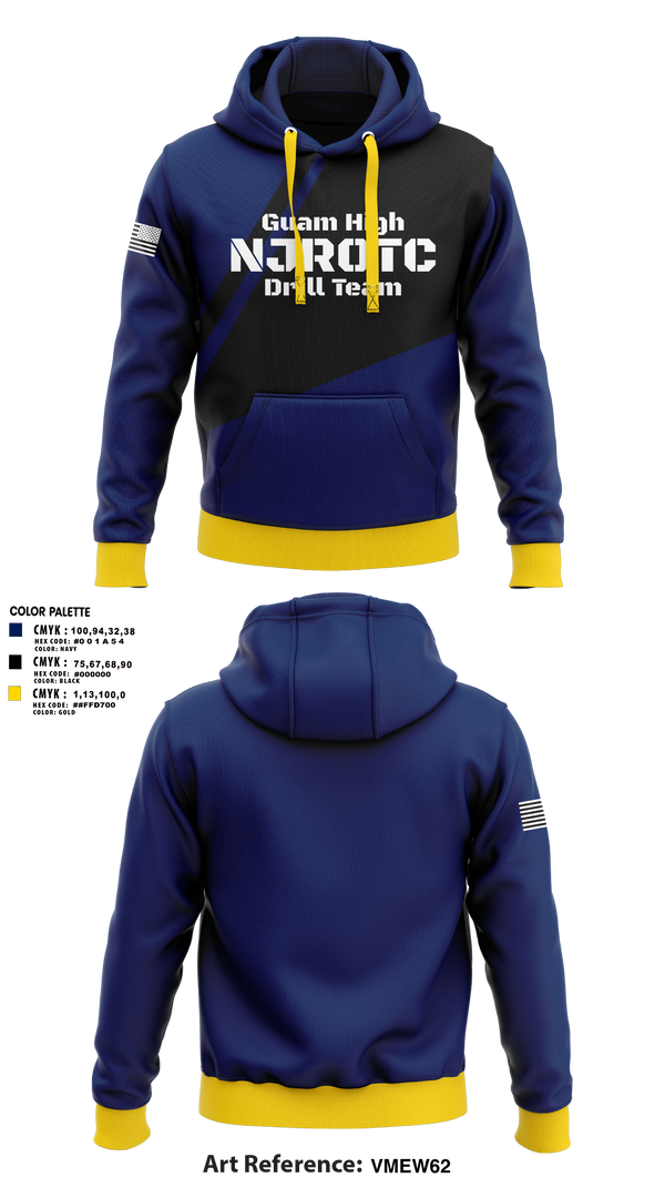 Hoodie, Guam High NJROTC Drill Team, , Teamtime, Team time, sublimation, custom sports apparel, team uniforms, spirit wear, spiritwear, sports uniforms, custom shirts, team store, custom team store, fundraiser sports, apparel fundraiser