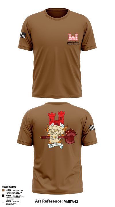 642nd Engineer Support Company 94077997 Old School Cotton Feel Shirt - 1