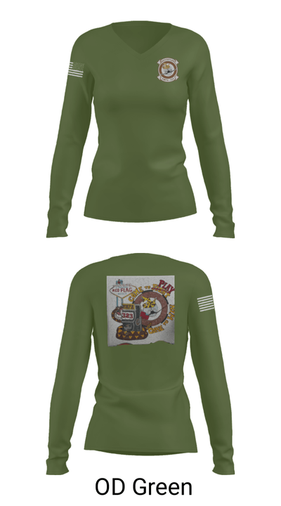 VMFA-323 24785864 Women's Long Sleeve V-neck Shirt - 32