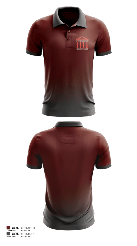 Short Sleeve Performance Polo, Integrity Services, , Teamtime, Team time, sublimation, custom sports apparel, team uniforms, spirit wear, spiritwear, sports uniforms, custom shirts, team store, custom team store, fundraiser sports, apparel fundraiser
