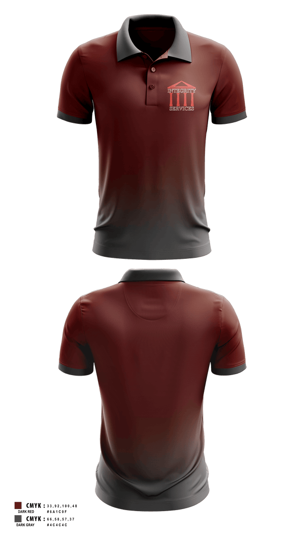 Short Sleeve Performance Polo, Integrity Services, , Teamtime, Team time, sublimation, custom sports apparel, team uniforms, spirit wear, spiritwear, sports uniforms, custom shirts, team store, custom team store, fundraiser sports, apparel fundraiser