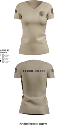 Eastern Shawnee Tribal Police 67427450 Women's Short Sleeve V-neck Shirt - 10