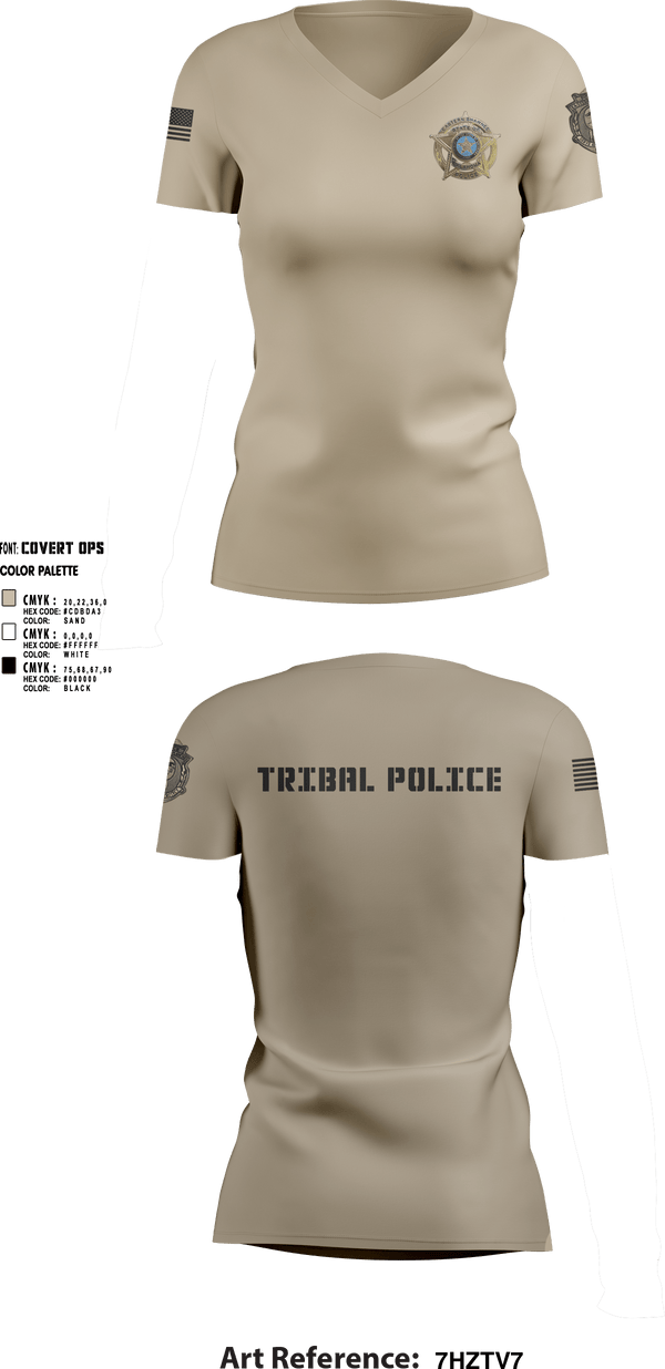 Womens Short Sleeve Vneck Shirt, Eastern Shawnee Tribal Police, Police, Teamtime, Team time, sublimation, custom sports apparel, team uniforms, spirit wear, spiritwear, sports uniforms, custom shirts, team store, custom team store, fundraiser sports, apparel fundraiser