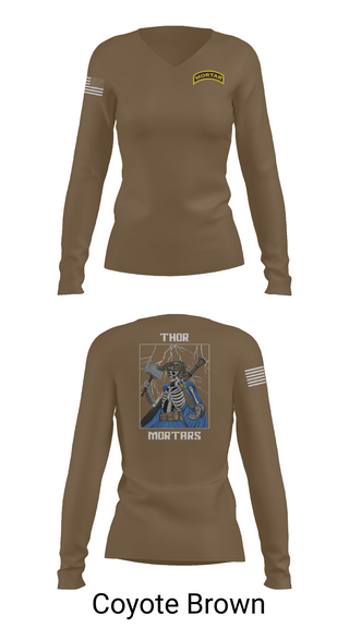 Womens Long Sleeve Vneck Shirt, 5/4 Cav, C-TRP MTRS, , Teamtime, Team time, sublimation, custom sports apparel, team uniforms, spirit wear, spiritwear, sports uniforms, custom shirts, team store, custom team store, fundraiser sports, apparel fundraiser
