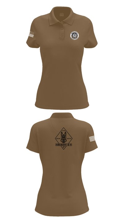GCSO K9 19813935 Women's Short Sleeve Performance Polo  - 14