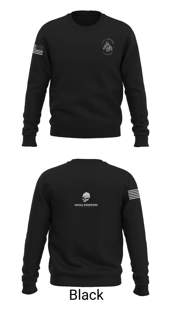 Crew Neck Sweatshirt, Skull Fighters, Wrestling, Teamtime, Team time, sublimation, custom sports apparel, team uniforms, spirit wear, spiritwear, sports uniforms, custom shirts, team store, custom team store, fundraiser sports, apparel fundraiser