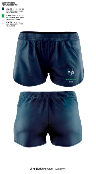 Womens Shorts, Livingston Collegiate Academies High School Band, Spirit Store, Teamtime, Team time, sublimation, custom sports apparel, team uniforms, spirit wear, spiritwear, sports uniforms, custom shirts, team store, custom team store, fundraiser sports, apparel fundraiser