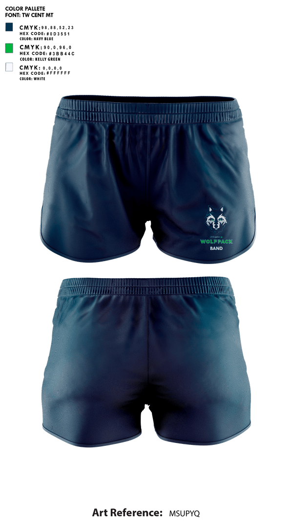 Womens Shorts, Livingston Collegiate Academies High School Band, Spirit Store, Teamtime, Team time, sublimation, custom sports apparel, team uniforms, spirit wear, spiritwear, sports uniforms, custom shirts, team store, custom team store, fundraiser sports, apparel fundraiser