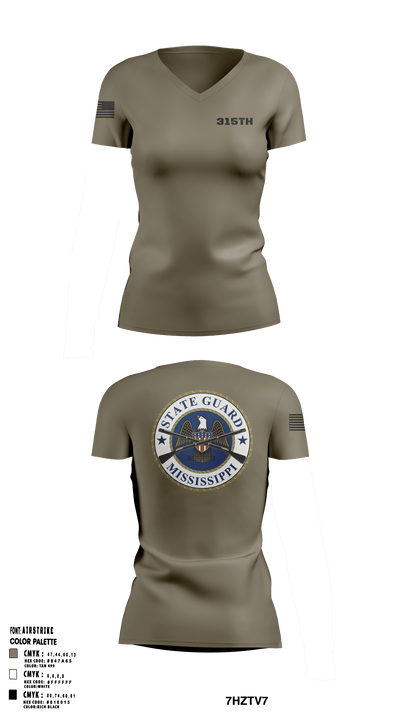 315th 31607689 Women's Short Sleeve V-neck Shirt - 1