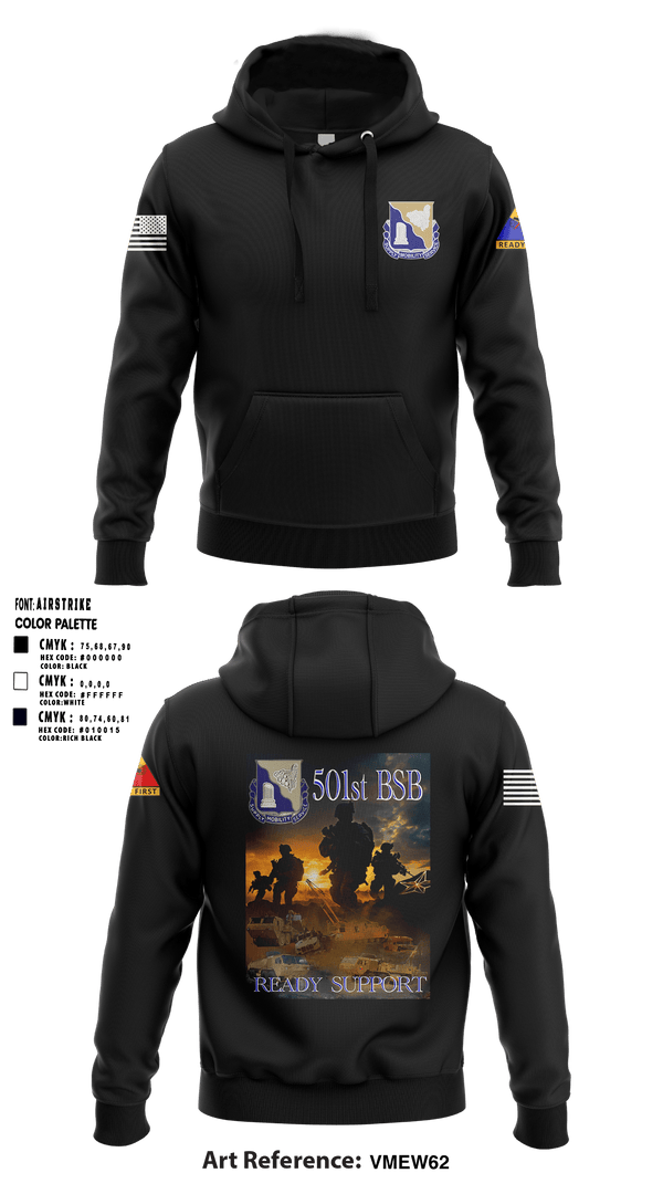 Hoodie, 501st Brigade Support Battalion, , Teamtime, Team time, sublimation, custom sports apparel, team uniforms, spirit wear, spiritwear, sports uniforms, custom shirts, team store, custom team store, fundraiser sports, apparel fundraiser