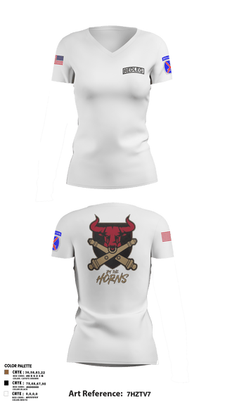 Women's Short Sleeve Vneck Shirt, BRAVO BULLS, Army, Teamtime, Team time, sublimation, custom sports apparel, team uniforms, spirit wear, spiritwear, sports uniforms, custom shirts, team store, custom team store, fundraiser sports, apparel fundraiser