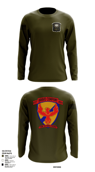 Long Sleeve Performance Shirt, B-Co 122 ASB, Army, Teamtime, Team time, sublimation, custom sports apparel, team uniforms, spirit wear, spiritwear, sports uniforms, custom shirts, team store, custom team store, fundraiser sports, apparel fundraiser