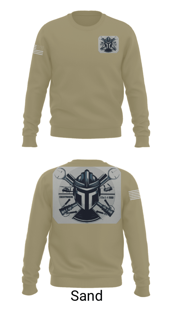Crew Neck Sweatshirt, 2-4 GSAB ECHO CO., Army, Teamtime, Team time, sublimation, custom sports apparel, team uniforms, spirit wear, spiritwear, sports uniforms, custom shirts, team store, custom team store, fundraiser sports, apparel fundraiser