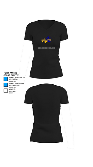 Womens Short Sleeve Vneck Shirt, Richwoods Middle School Cheer, Cheer, Teamtime, Team time, sublimation, custom sports apparel, team uniforms, spirit wear, spiritwear, sports uniforms, custom shirts, team store, custom team store, fundraiser sports, apparel fundraiser