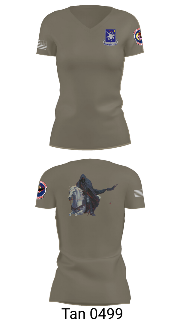 Womens Short Sleeve Vneck Shirt, 160th SOAR (A), , Teamtime, Team time, sublimation, custom sports apparel, team uniforms, spirit wear, spiritwear, sports uniforms, custom shirts, team store, custom team store, fundraiser sports, apparel fundraiser