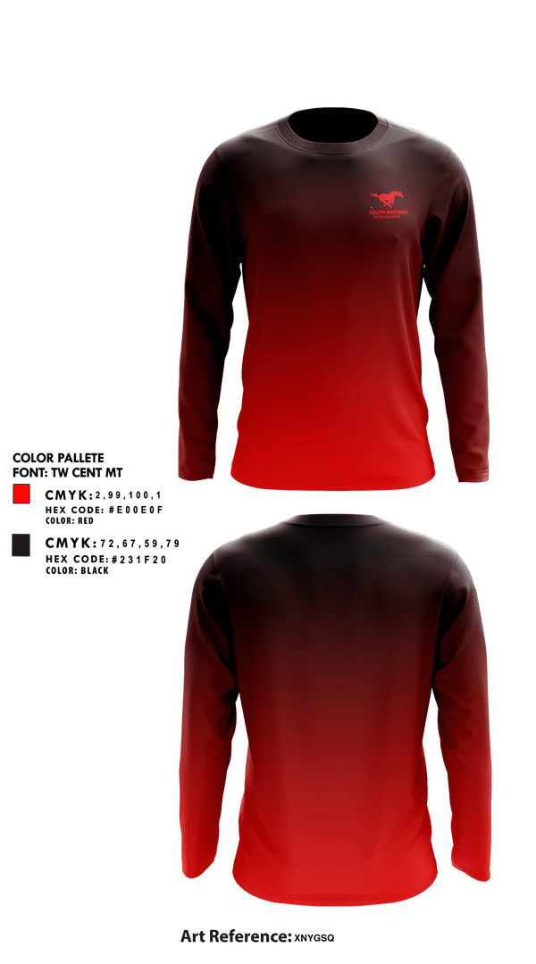 Long Sleeve Performance Shirt, South Western Senior High School Cross Country, Cross Country, Teamtime, Team time, sublimation, custom sports apparel, team uniforms, spirit wear, spiritwear, sports uniforms, custom shirts, team store, custom team store, fundraiser sports, apparel fundraiser