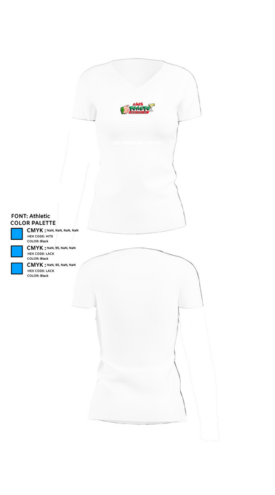 Casa Romero mexican grill 26412554 Women's Short Sleeve V-neck Shirt - 18