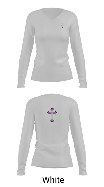 Jellyfam 86431082 Women's Long Sleeve V-neck Shirt - 16