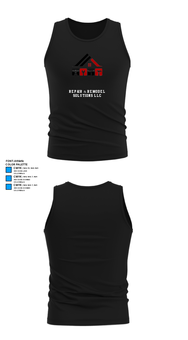 Tank Top, REPAIR & REMODEL SOLUTIONS LLC, , Teamtime, Team time, sublimation, custom sports apparel, team uniforms, spirit wear, spiritwear, sports uniforms, custom shirts, team store, custom team store, fundraiser sports, apparel fundraiser