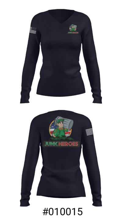 Junk Heroes 27502871 Women's Long Sleeve V-neck Shirt - 20