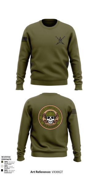 Crew Neck Sweatshirt, Bravo Company Det 1 Recruiting and Retention Battalion, National Guard, Teamtime, Team time, sublimation, custom sports apparel, team uniforms, spirit wear, spiritwear, sports uniforms, custom shirts, team store, custom team store, fundraiser sports, apparel fundraiser