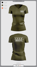 Casa Bravo 21710011 Women's Short Sleeve V-neck Shirt - 2