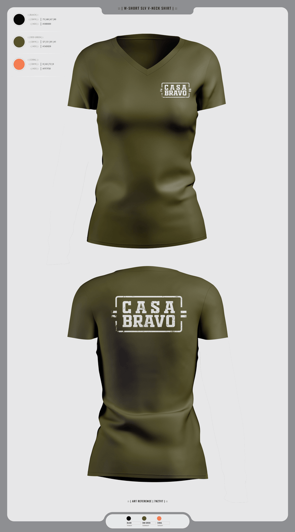 Womens Short Sleeve Vneck Shirt, Casa Bravo, , Teamtime, Team time, sublimation, custom sports apparel, team uniforms, spirit wear, spiritwear, sports uniforms, custom shirts, team store, custom team store, fundraiser sports, apparel fundraiser