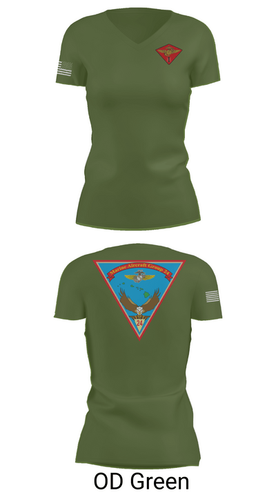 Marine Air Group 24 32391498 Women's Short Sleeve V-neck Shirt - 48