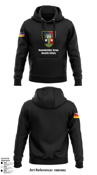 Hoodie, U.S. Army Health Clinic - Baumholder, Army, Teamtime, Team time, sublimation, custom sports apparel, team uniforms, spirit wear, spiritwear, sports uniforms, custom shirts, team store, custom team store, fundraiser sports, apparel fundraiser