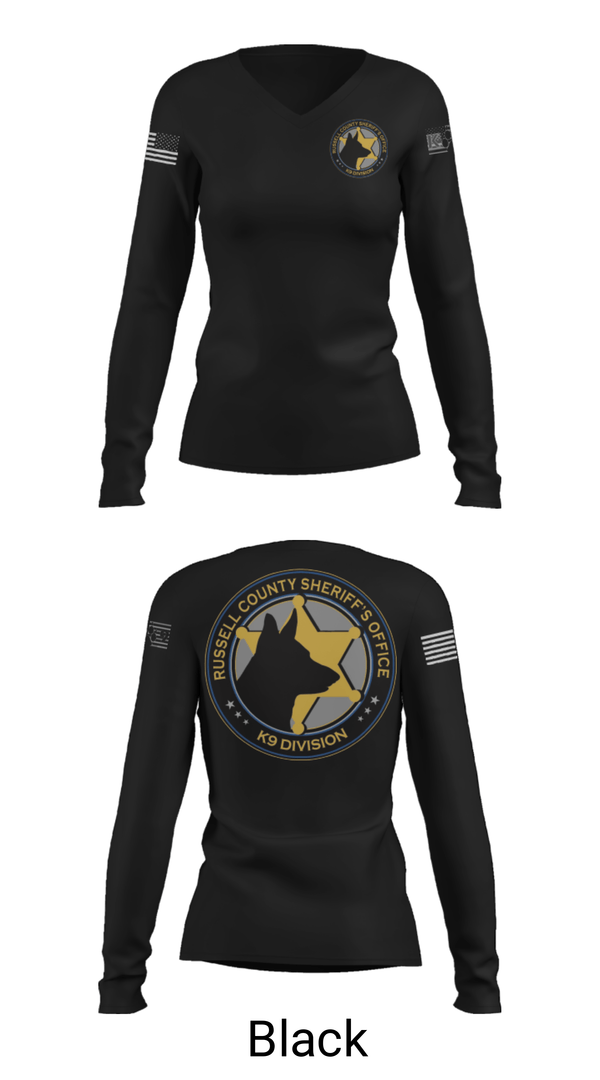 Women's Long Sleeve Vneck Shirt, K9 Dex, , Teamtime, Team time, sublimation, custom sports apparel, team uniforms, spirit wear, spiritwear, sports uniforms, custom shirts, team store, custom team store, fundraiser sports, apparel fundraiser