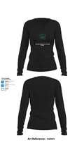 Wayland Union High School Cheer 31042375 Women's Long Sleeve V-neck Shirt - 34