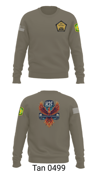 Crew Neck Sweatshirt, Phoenix H2F, Army, Teamtime, Team time, sublimation, custom sports apparel, team uniforms, spirit wear, spiritwear, sports uniforms, custom shirts, team store, custom team store, fundraiser sports, apparel fundraiser