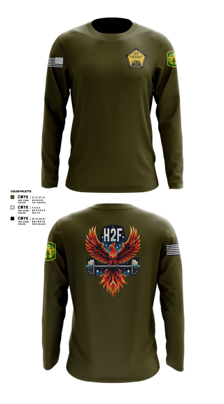 Long Sleeve Performance Shirt, Phoenix H2F, Army, Teamtime, Team time, sublimation, custom sports apparel, team uniforms, spirit wear, spiritwear, sports uniforms, custom shirts, team store, custom team store, fundraiser sports, apparel fundraiser
