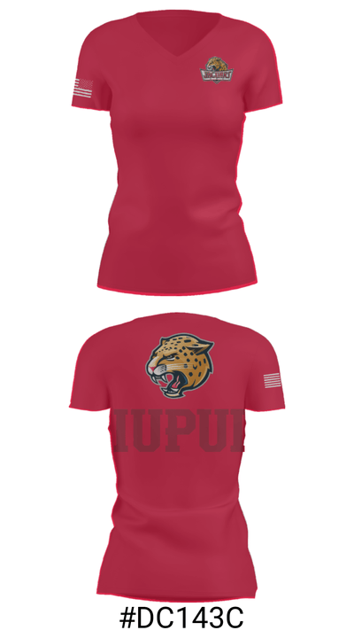 University-Purdue University Track 77238438 Women's Short Sleeve V-neck Shirt - 21