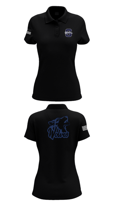 Shawnee Middle School Cheer 74518757 Women's Short Sleeve Performance Polo  - 36