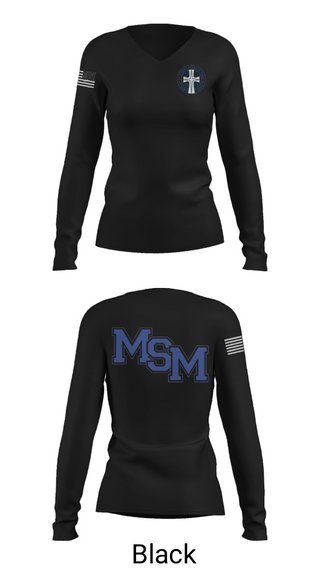 Womens Long Sleeve Vneck Shirt, Mount St. Mary Catholic School Cross Country, Cross Country, Teamtime, Team time, sublimation, custom sports apparel, team uniforms, spirit wear, spiritwear, sports uniforms, custom shirts, team store, custom team store, fundraiser sports, apparel fundraiser