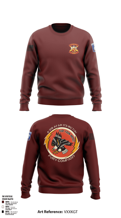 FCO 4-319 AFAR, 173 IBCT(A) 62795689 Crew Neck Sweatshirt - 3