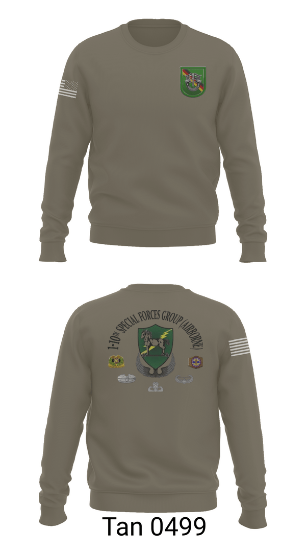 Crew Neck Sweatshirt, 1-10 SFG FSC, Army, Teamtime, Team time, sublimation, custom sports apparel, team uniforms, spirit wear, spiritwear, sports uniforms, custom shirts, team store, custom team store, fundraiser sports, apparel fundraiser