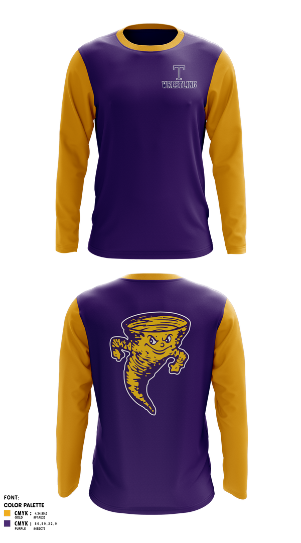 Long Sleeve Performance Shirt, Taylorville Wrestling Club, Wrestling, Teamtime, Team time, sublimation, custom sports apparel, team uniforms, spirit wear, spiritwear, sports uniforms, custom shirts, team store, custom team store, fundraiser sports, apparel fundraiser