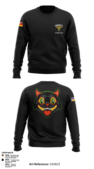 Crew Neck Sweatshirt, Hohenfels VTFHohenfels Veterinary Section, Army, Teamtime, Team time, sublimation, custom sports apparel, team uniforms, spirit wear, spiritwear, sports uniforms, custom shirts, team store, custom team store, fundraiser sports, apparel fundraiser