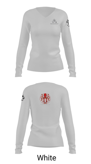 Womens Long Sleeve Vneck Shirt, Kraken Defense Group, , Teamtime, Team time, sublimation, custom sports apparel, team uniforms, spirit wear, spiritwear, sports uniforms, custom shirts, team store, custom team store, fundraiser sports, apparel fundraiser