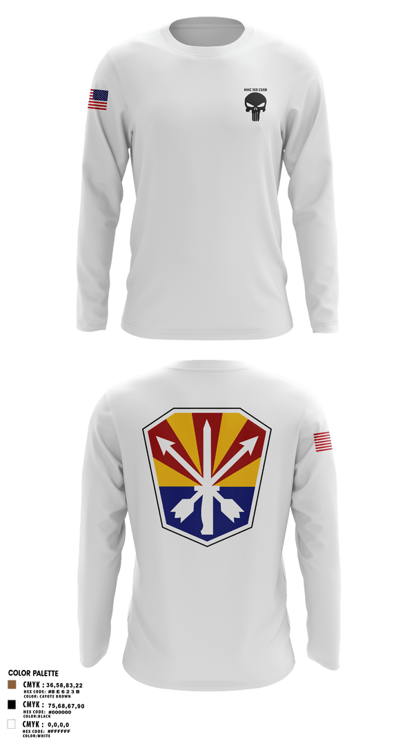 Long Sleeve Performance Polo, HHC 153 CSSB, National Guard, Teamtime, Team time, sublimation, custom sports apparel, team uniforms, spirit wear, spiritwear, sports uniforms, custom shirts, team store, custom team store, fundraiser sports, apparel fundraiser