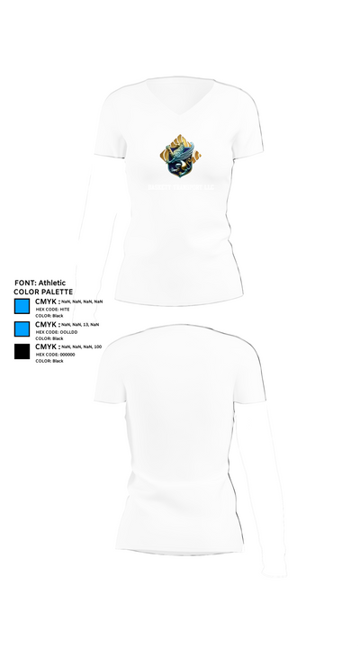 Baskett Transport LLC 41434065 Women's Short Sleeve V-neck Shirt - 18